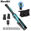 SEESII 3/8"Cordless Ratchet Wrench 55Nm Electric with 6" Extended 12V Rechargeable Angle Car Repair Power Tools | SAMAG