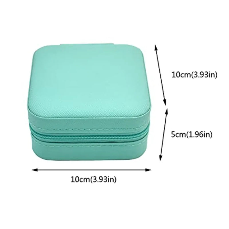 Mini Jewelry Travel Case Small Portable Jewellry Organizer Box Portable Display Storage Box for Rings Earrings Necklaces Gifts