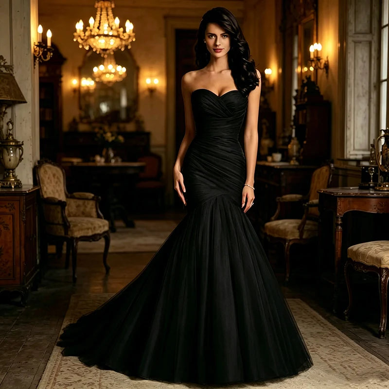 Strapless Sweetheart Mermaid Wedding Dress Pleated | SAMAG