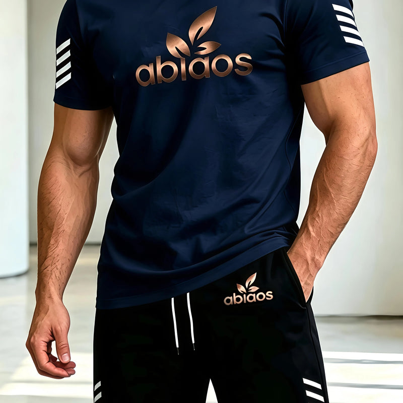 Men's summer fitness running sports set, casual outdoor basketball comfortable two - piece fashionable loose - View 5 | SAMAG