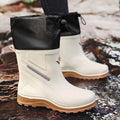 Men's high-top casual rain boots four seasons anti-slip waterproof wading fishing water shoes car wash snow kitchen rain shoes