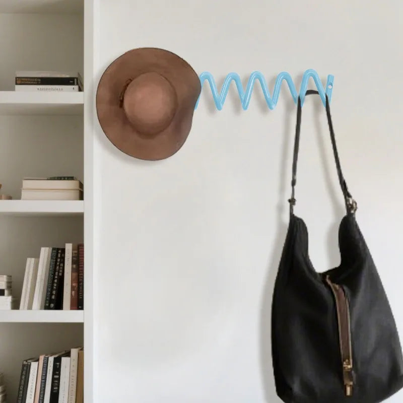 Wall Mounted Coat Rack Iron Clothes Hanger Modern Hall Wave Clothing Racks Aesthetic Wall Organizer Hook Living Room Furniture