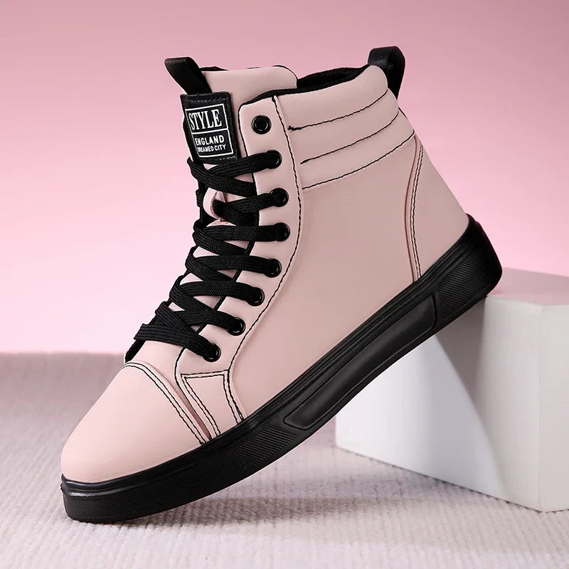 Men's Sneakers High Top Canvas Shoes New Trendy Waterproof Lightweight Casual Sports Shoes for Men Student Street Shoe