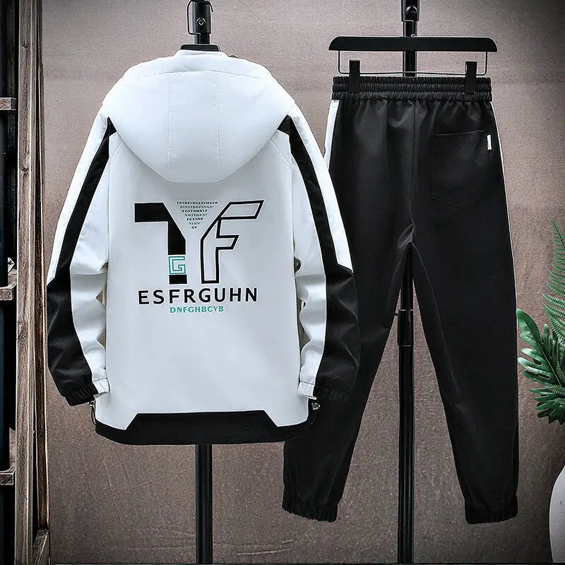 Casual Hooded Jackets And Pants Tracksuit Men's Clothing | SAMAG