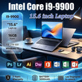 New Office Laptop Intel Core i9 9900 15.6 inch 4K HD Screen Windows 11 16GB RAM 1TB SSD Portable Slim Laptops PC Gamer Computer