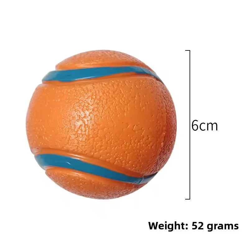 Durable Squeaky Dog Ball Toy Indestructible Chew Resistant Elastic Interactive Pet Toy For Teeth Cleaning Training
