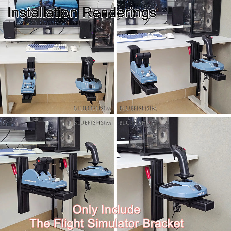 Flight Simulator Joystick THROTTLE STICK Desktop Mounting Bracket For Logitech X56 X55 X52 Thrustmaster T16000M TCA VKB WINWING