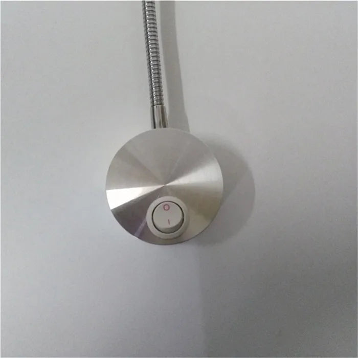 L40cm Long gooseneck 3W Led Wall Light Bedside Led Wall Lighting Black Switch hose AC90-260V 110V 220V reading Lights book lamp