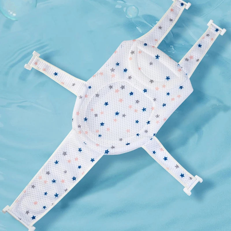 Baby Bath Cushion Pad Newborn Bathtub Mat Infant Bath Supporter Net Baby Summer Nonslip Floating Bathing Tub Shower Mesh Seat