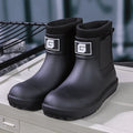 New Mens Rain Boots Outdoor Short Tube Sports Shoes Fishing Nonslip Work Garden Rubber Shoes Water Kitchen Ankle Shoes Keep Warm