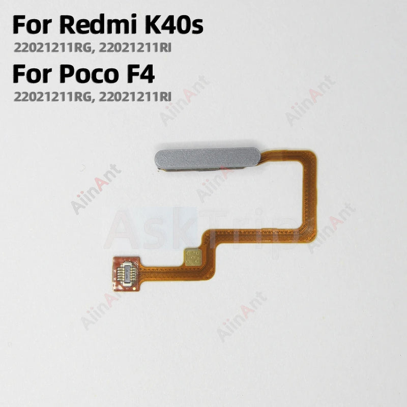 Back Side Power Button Touch ID Finger Sensor Fingerprint Scanner Flex Cable For Xiaomi Redmi K40 K40s Gaming For Poco F3 F4 GT