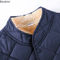 Men's Winter New Thickened Down Cotton Clothes, Solid Color Casual Stand Collar Single Breasted Fleecing Cotton-padded Clothes