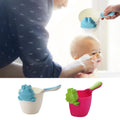 Baby Kids Bath Pail Body Washing Shower Children shampoo shower spoon frog water spoon for Rinsing Hair Protecting Infant Eyes