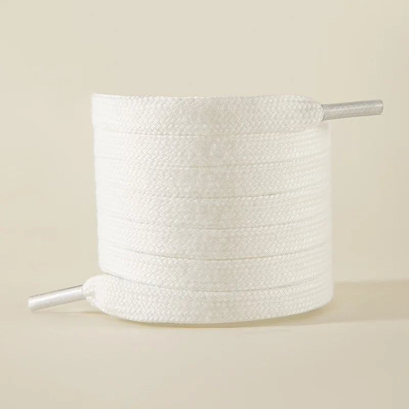 New Classic Pure Cotton Shoelaces Flat Shoelaces Sports Canvas Shoelaces for Men and Women Width 0.8cm Length 100/120/140/160cm
