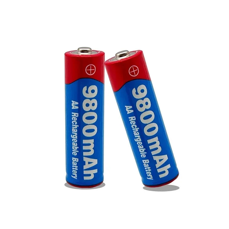 2026 New AA Rechargeable Batteries 9800Mah 1.5V New LED Lamp Toy Alkaline Rechargeable Battery Mp3