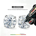ESKEEM Moissanite Stud Earrings for Women Men D Color VVS1 Round Cut 925 Sterling Silver 18K Gold Plated - Visuel 4 | SAMAG
