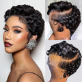 Short Curly Pixie Cut 13x4 Lace Front Wig Human Hair Wigs 13x Lace Frontal Wigs Short Layered Curly wig