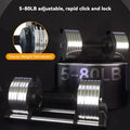 Adjustable 10kg-50kg Plastic Dumbbell Set with Silver | SAMAG