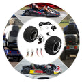 250W/24V 36V/350W Motor Drive Air Wheel Conversion Kit, 10Inch Double Wheel Set with Reverse Gear Switch and Thumb Throttle