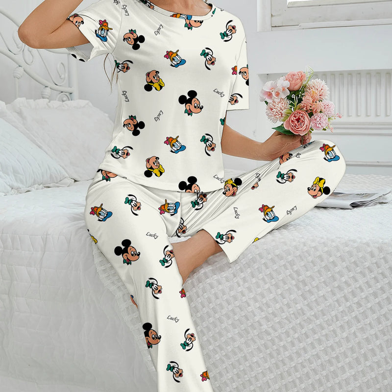 Women's 2-piece Disney Mickey and Friends Cute Cartoon | SAMAG