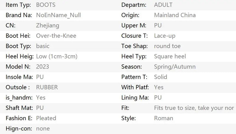 2024Shoes For Women  Knee High Boots Red Black White Tall Boots Woman Pleated Low Heel Casual Leather Female Long Shoes