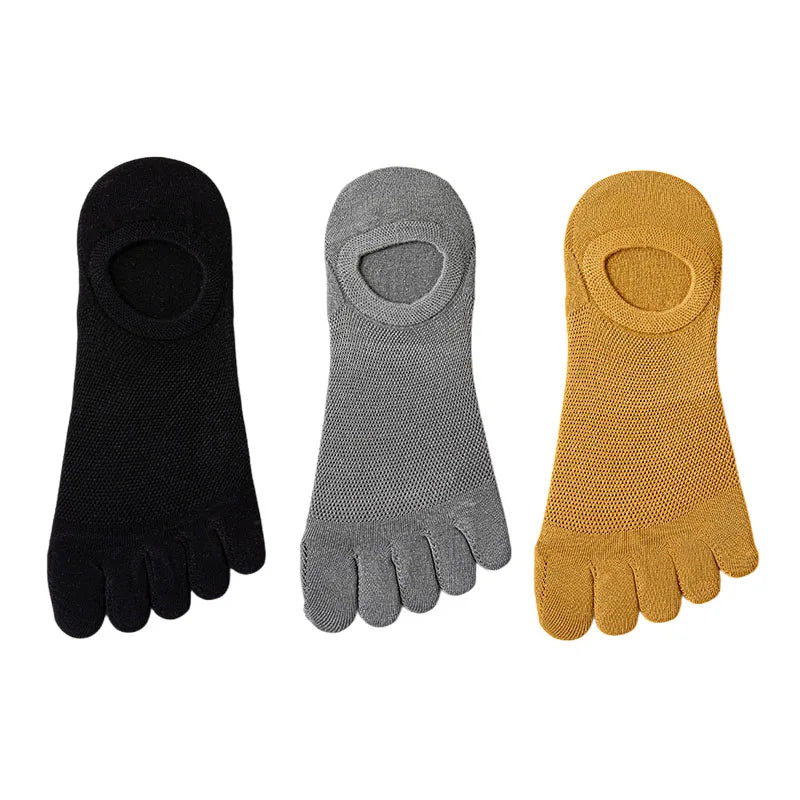 3 Pairs/lot Men's Socks Breathable Sweat Novelty Toe | SAMAG