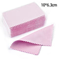 50pcs 10x6.3cm/10x6cm/8x6cm Silver Clean Polishing Cloth Soft Clean Wipe Wiping Cloth For Necklaces Rings Jewelry Clean Tools