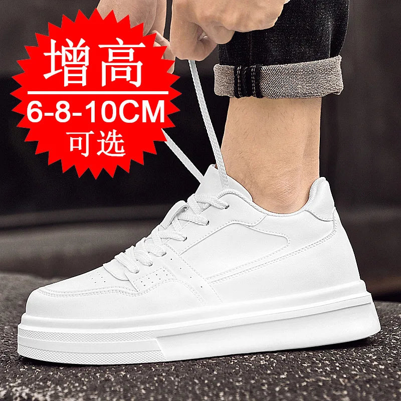 Invisible Height-increasing Men's Shoes with  8CM 6CM Increase Thick-soled Trendy Platform Trendy Casual 10cm Elevator Shoes