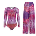 Women's Long Sleeve Swimwear Sunscreen One Piece Swimsuit | SAMAG