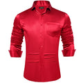 Solid Satin Shirts for Men Sage Green Black Yellow Red | SAMAG