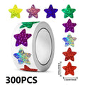 100-500PCS Thank You Stickers New Rolling Merci Stickers for Business Packaging Home Made Love Heart Shaped Sticker