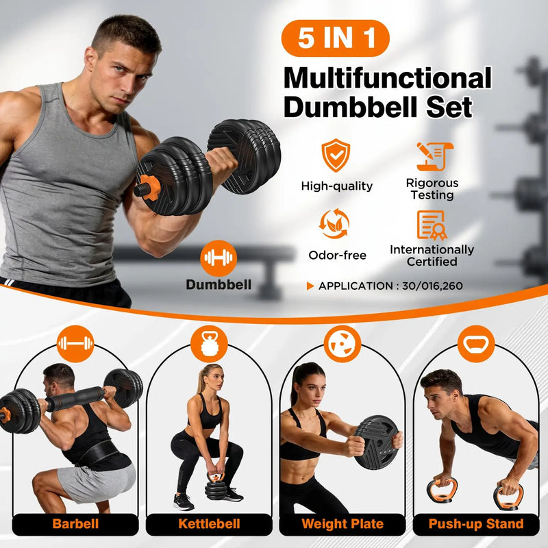 Adjustable Dumbbell Set with Connector for Home Gym | SAMAG