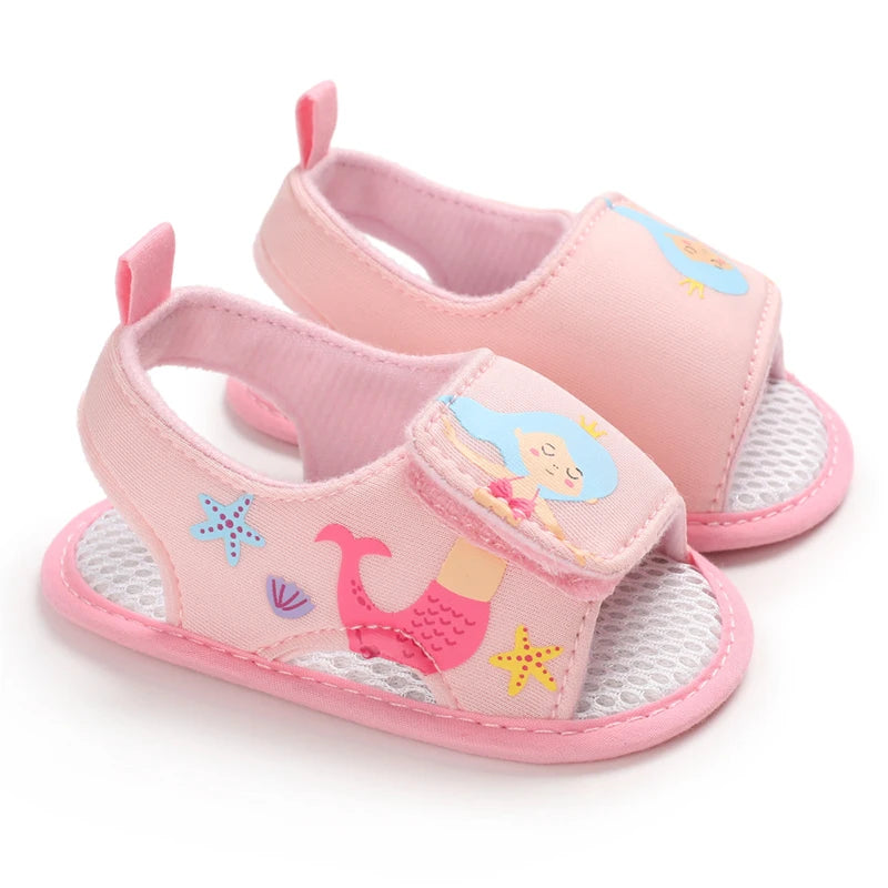 0-18M Baby Shoes Infant Pre-Walker Shoes, Cute Pink Theme Casual Flat Shoes, Soft Sole Lightweight Comfortable for Girls