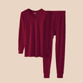 100% Pure Cotton Thermal Underwear Sets Autumn Winter Men's Solid O-neck Tops+Pants Underwear Two Piece Sets Men Long Johns Sets