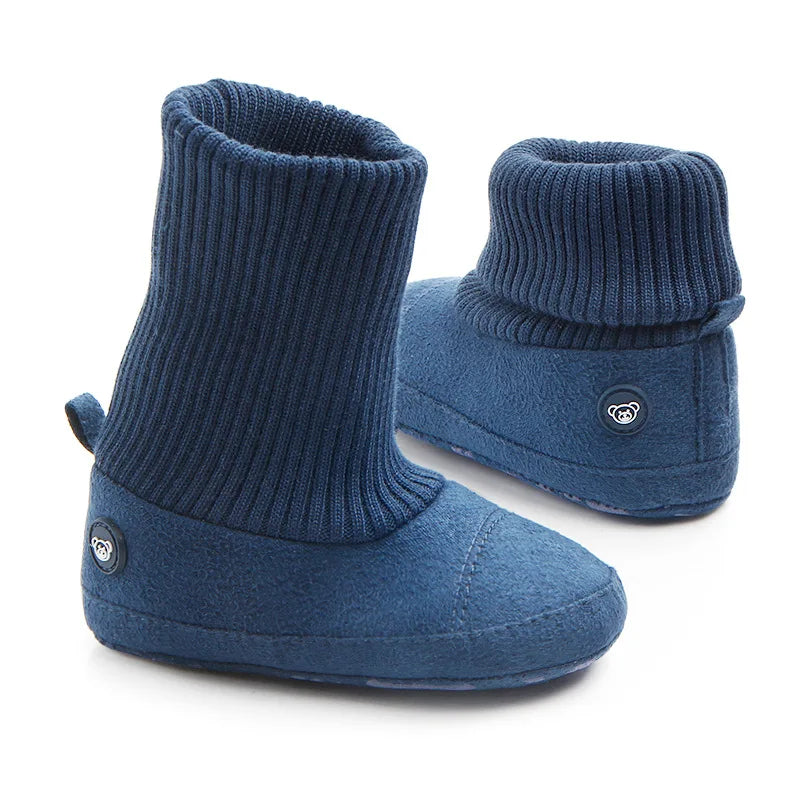 2024 New Fashion Baby Boots Soft Cotton Warm and Comfortable Classcial Style for Baby Boys and Girls 0-18 Months D0757 D0750