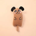 Cartoon cat and dog toy Bite resistant puppy plush doll Cat grinding teeth cleaning interactive toy