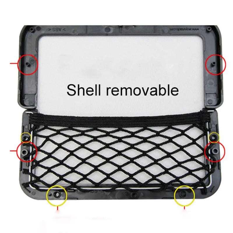 Universal Car Storage Net Automotive Pocket Stowing Tidying Organizer Bag Phone Holder Box Facial Tissue Car Accessories
