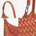 Woven Shoulder Bag for Women Purses Handbag Hobo Bags Vegan Leather Crossbody Purse Woven Underarm Shoulder Retro Tote Bag
