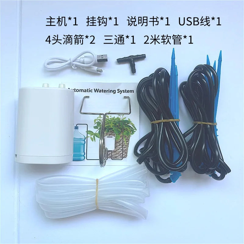 Smart Dual Pump Drip Irrigation System Automatic Watering Timer Controller For Garden Plants Flowers Greenhouse Irrigation