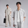 Fashion Men's Lyocell Linen 2-Piece Set Summer Turn-Down | SAMAG