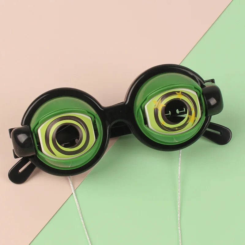 Funny Prank Glasses For Adult Kids Crazy Blink Eyewear Big Frog Eye Plastic Toy Accessories Halloween Props Christmas Gifts