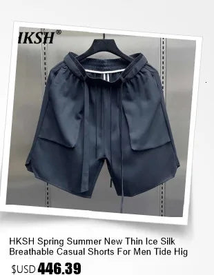 HKSH Spring Summer New Men's RO Style Round Collar Printed T-shirt Oversized Chic Cotton Chic Top American Loose Y2K Tees HK4638