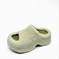 2026 Winter New Plush Warm Casual House Open Toe Women's Cotton Slippers Fashion Simple Style Thick Soled Comfort Women Shoes