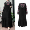 Women's Muslim Modest Fashion Maxi Dresses Floral Print | SAMAG