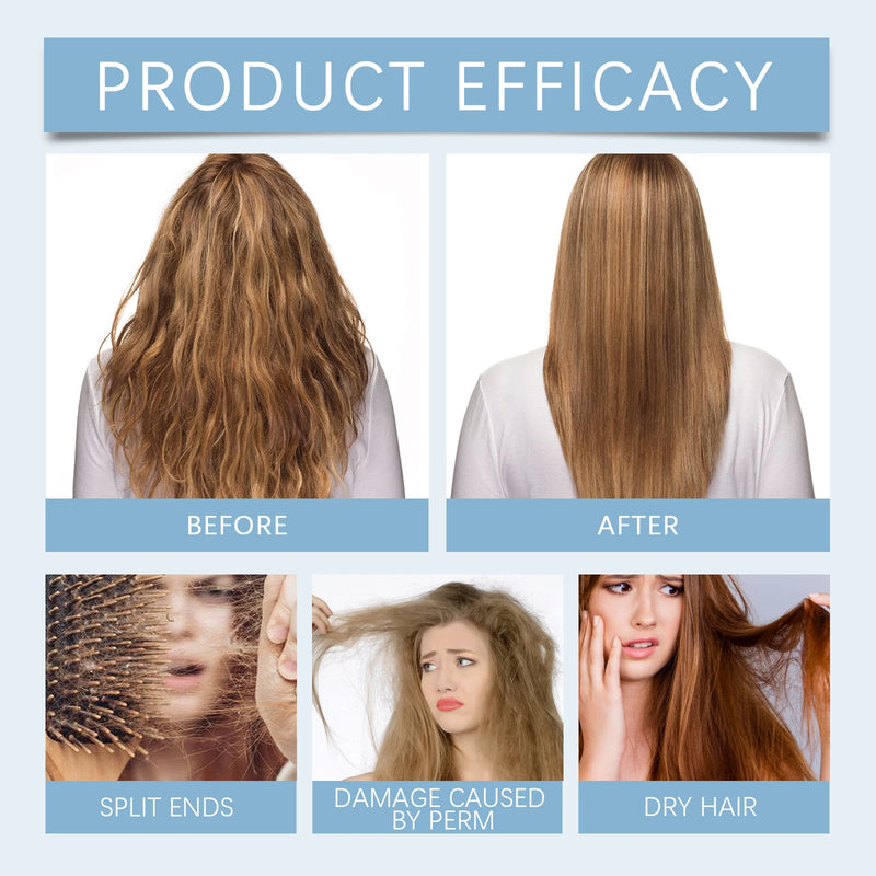 Leave-In Conditioner Cream for Curly & Dry Hair Anti-Frizz, Detangling & Shine, Repair Damaged Hair Nourishing & Smoothing Care