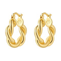 Original S925 Sterling Silver Zircon 18K Gold Lining Vintage Hoop Earrings for Women Birthday Party - Visuel 9 | SAMAG