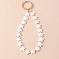 Pretty Handmade Pearl Bowknot Keychain for Women Girl Love Heart Key Ring Pendant Handbag Accessories DIY Jewelry Gift