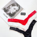 Sexy T-pants Letter PINK BLING Rhinestone Fashion Funhigh Waist Silk Fitness Traceless Women's Underwear Thong Panties G String