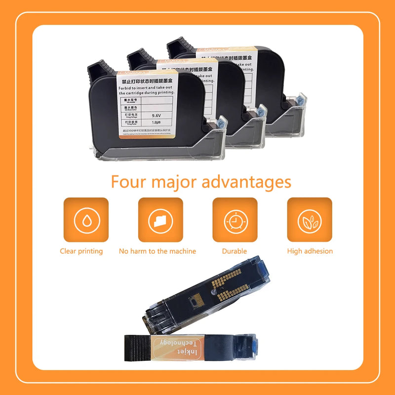 Baiyi Ink Cartridge 12.7mm Quick Dry Original Solvent 0.5 inch Eco for Inkjet Ink Jet Printer