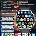 S99 Smartwatch 2.4inch Larger Amoled Screen Android 13.0 5G LTE Smart Watch With 190° Rotating Camera 2100Mah Battery App Store